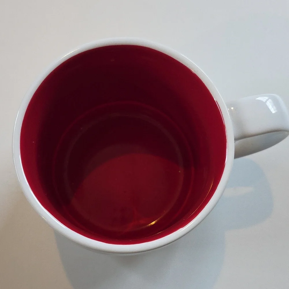 Holiday Mug - Festive Gingerbread Mug with Red Interior - Caribou Coffee